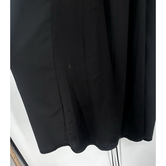 ATLEIN COLLECTIVE Black Lace Up Front Satin Midi Dress Womens XS 0 2 RTR FLAW - Picture 12 of 16